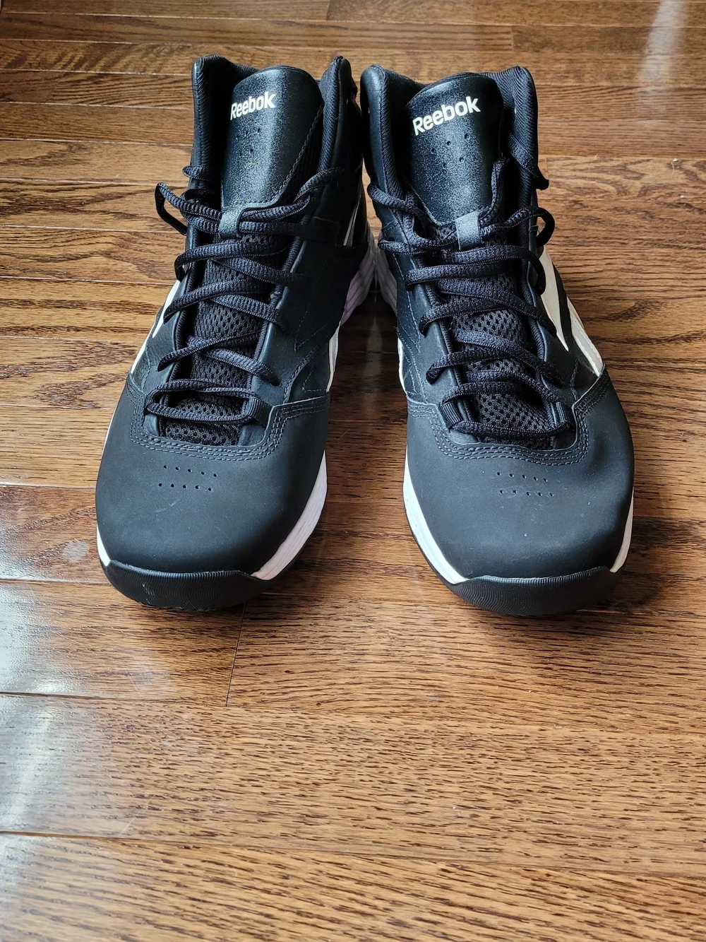 Reebok Black and White Men's High-Top Athletic Shoes